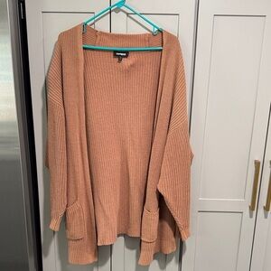 Express long oversized Carmel cardigan S